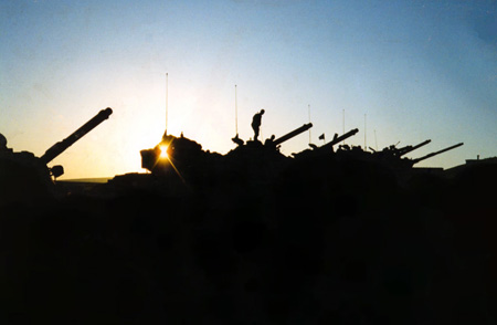 Tanks at the Yakima Firing Center, 1986.