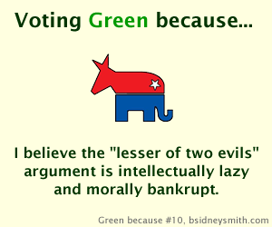 the lesser-of-two-evils argument is intellectually lazy and morally bankrupt