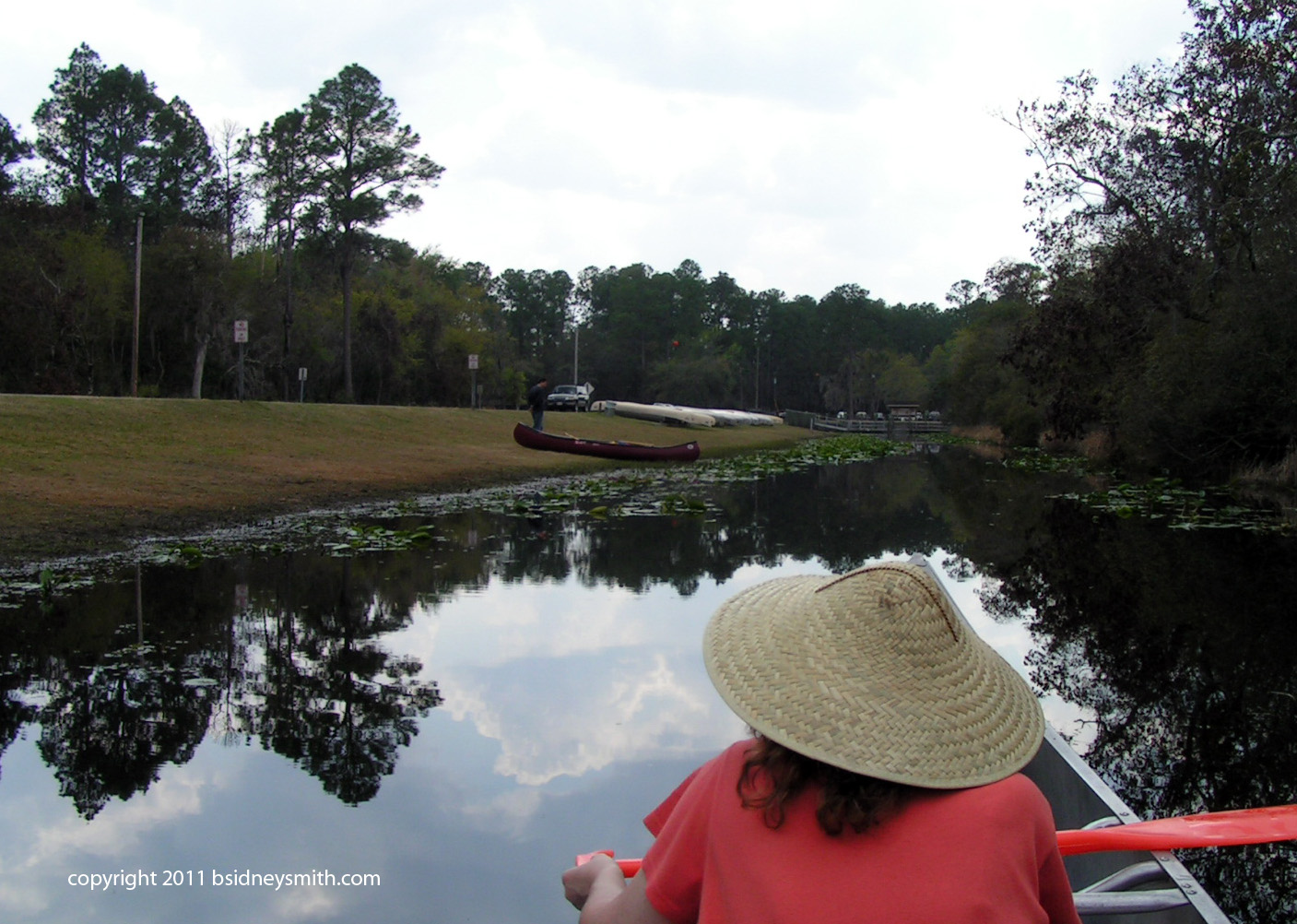 coming back to the canoe dock